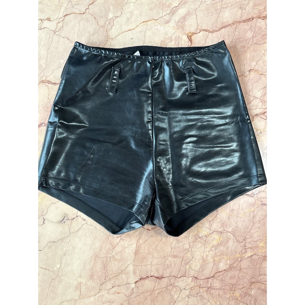 Beaufille Nikos Shorts In Black Small New Womens Vegan Faux Leather — image 5 of 8